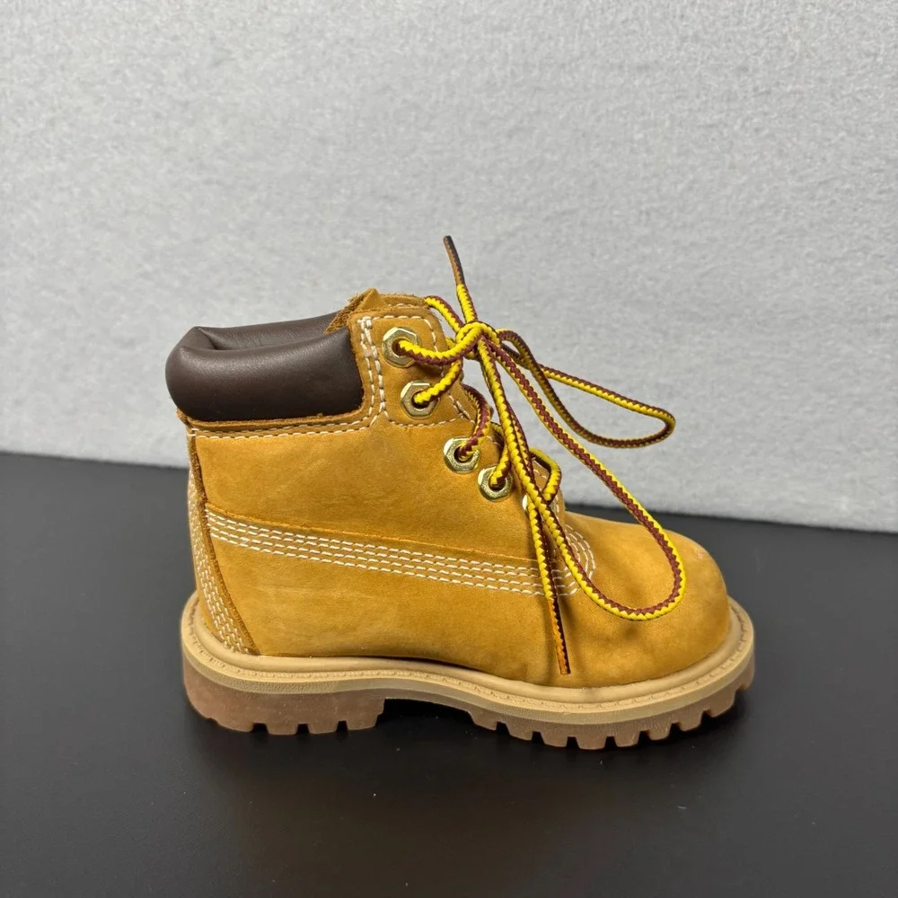 Timberland 12809 Youth Premium Waterproof Boots Wheat Nubuck Size 5 Toddler Baby